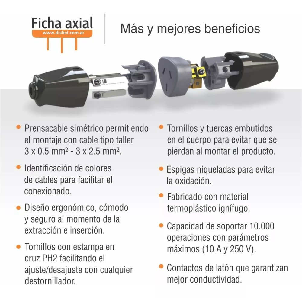 Ficha Hembra 3 Patas 10A - Imagen 6
