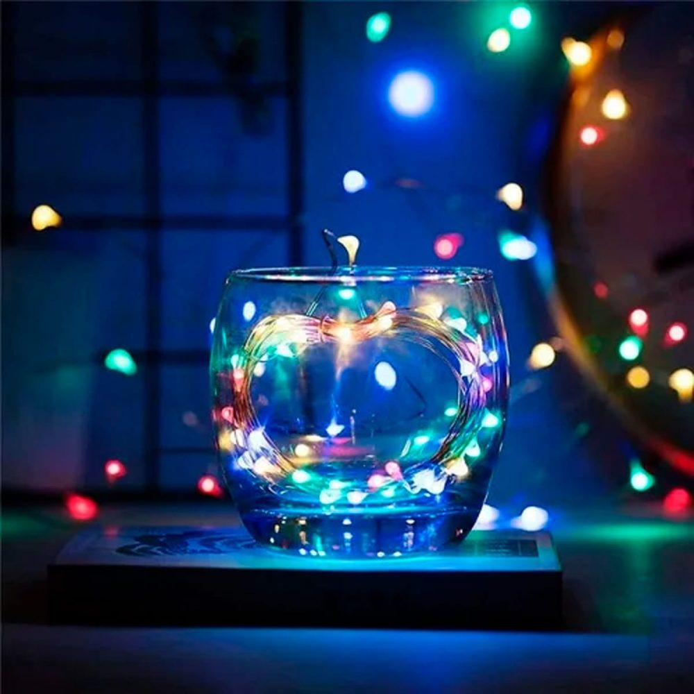 Guirnalda alambre 100 microleds 10mts Multicolor USB - Imagen 7